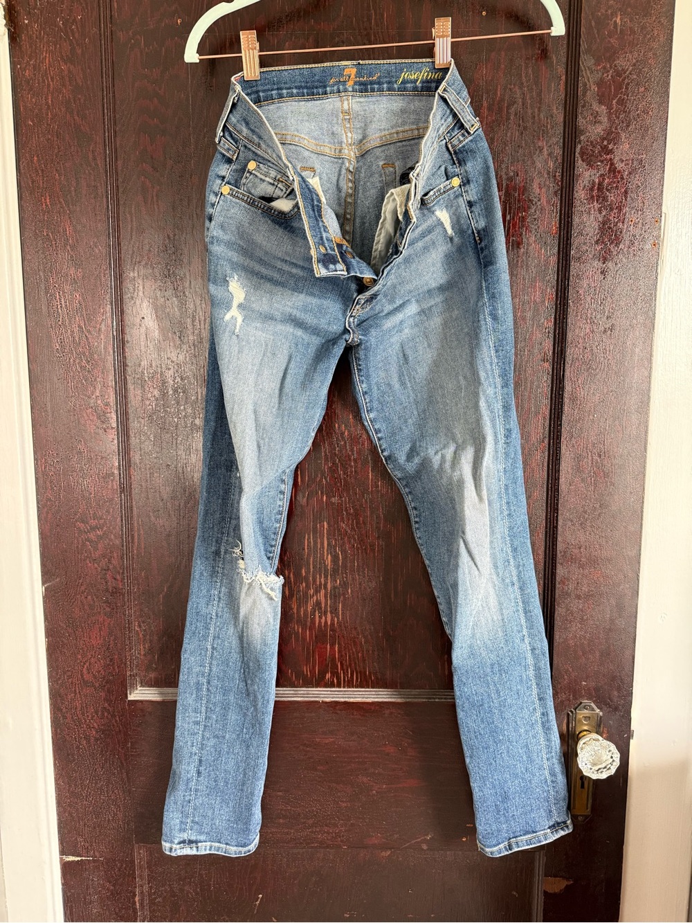 7 for all mankind vintage Josefina skinny boyfriend jeans